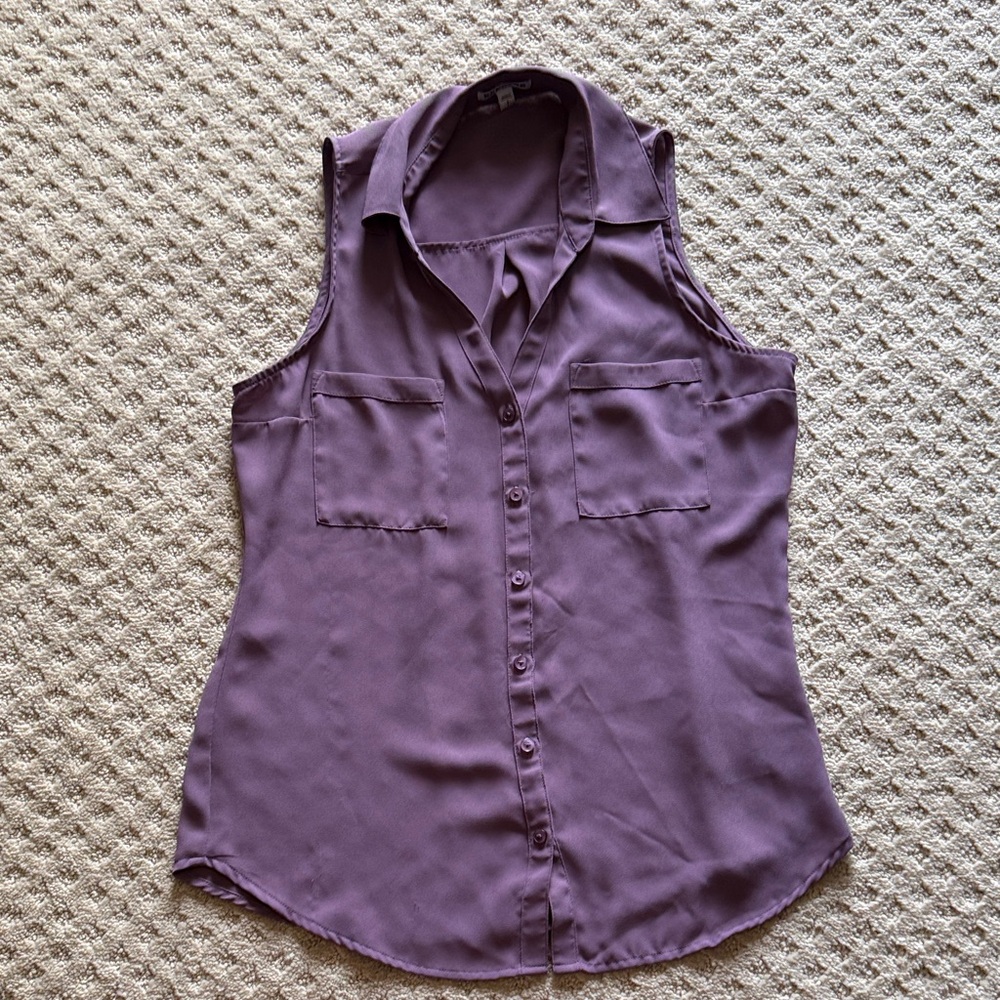 Express Sleeveless Lavender Blouse